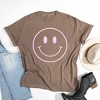 Simply Sage Market Women's Smiley Face Outline Puff Print Short Sleeve Garment Dyed Tee - 3 of 4