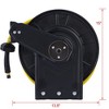 Retractable Air Hose Reel 1/2" Inch x 50 Ft Heavy Duty Steel Auto Rewind Hose-Reel Industrial Grade Rubber Hose - 4 of 4