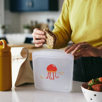 stasher Back to School Lunch Snack+ Sandwich + Lunch Bag Reusable Food Storage Bags - 3pk
