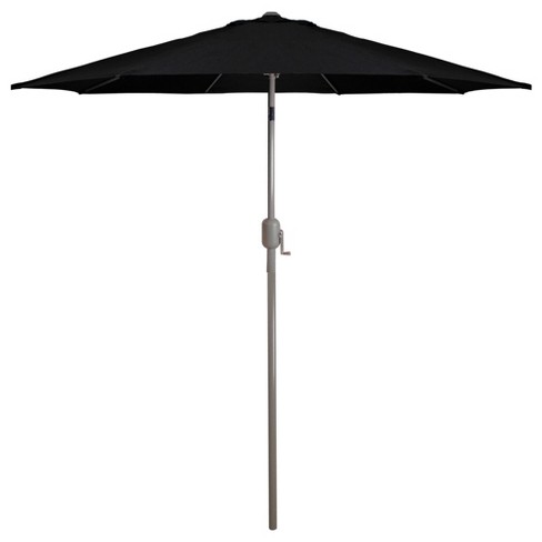 Northlight 9 Outdoor Patio Umbrella With Hand Crank And Tilt Black Brown Target