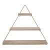 Kate & Laurel All Things Decor 20.8" x 24.2" Tilde Three-Tier Triangle Wood and Metal Wall Shelf Natural/Gold - 2 of 4
