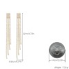 Women’s Gold-Tone Copper Tassel Drop Earrings, Modern Pave CZ Linear Design, Long Fringe Style, Glamorous Jewelry for Formal & Party Occasions - 3 of 4