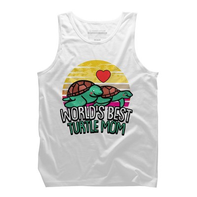 Men's Design By Humans World's Best Turtle Mom Retro Stripes By animalshop Tank Top