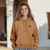Dalix Butterfly Embroidery Washed Hoodie Sweatshirt Hoodie Fleece Relaxed Fit Lounge Womens - 4 of 4