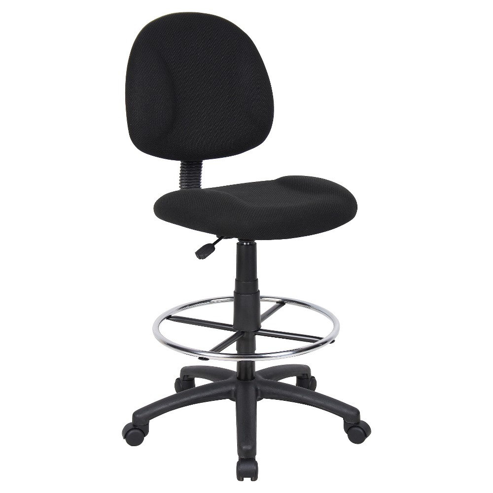 Photos - Computer Chair BOSS Drafting Stool with Footring Black -  Office Products 