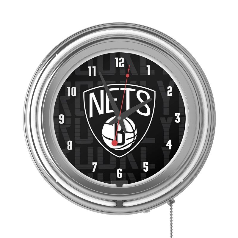 NBA City Chrome Double Rung Neon Clock, 3 of 7