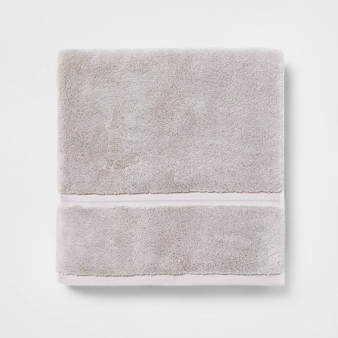 Spa Plush Bath Towel Light Gray - Threshold