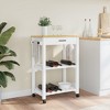 vidaXL Kitchen Trolley MONZA 23.6 in.x15.7 in.x35.4 in. Solid Wood Pine - 3 of 4