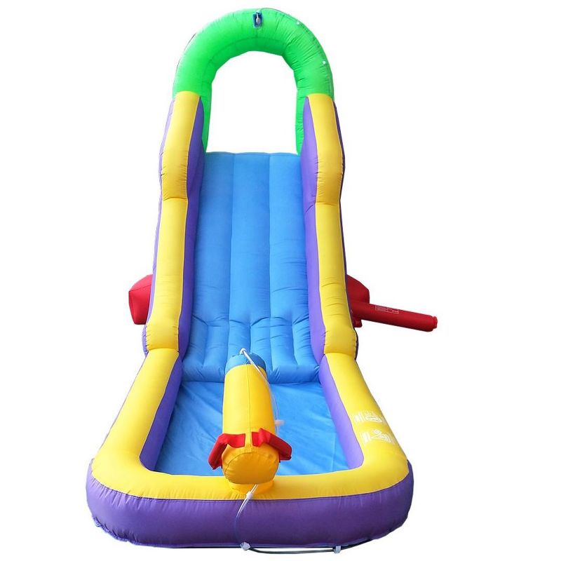 Pogo Bounce House Backyard Kids Home Rainbow Water Park Inflatable Water Slide with Splash Pool, 5 of 10