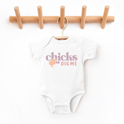 The Juniper Shop Chicks Dig Me Baby Bodysuit