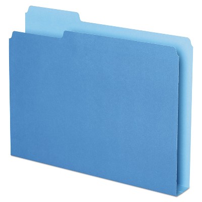 Pendaflex Double Stuff File Folders 1/3 Cut Letter Blue 50/Pack 54455