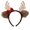 HalloweenCostumes.com  Women Women's Reindeer Holiday Glitter Bow Headband, Brown/Red/Brown - 3 of 3