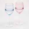 Slickblue Handcrafted Colorful Goblet Wine Glass Set of 4, 15.5 oz - 3 of 4