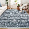 Washable Ultra-Thin Soft Classic Area Rug with Non-Slip Backing, Foldable Indoor Carpet for Living Room, Bedroom, Dining Room, Entryway - 2 of 4