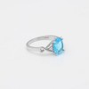 Birthstone Engagement Ring for Women by Ginger Lyne Sterling Silver Cubic Zirconia - 4 of 4
