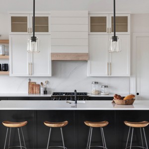 BAOURE 5.11" Black Crystal Pendant Light Fixture,Modern Kitchen Pendant Light Over Island,Indoor Crystal Mini Hanging Lighting for Kitchen Dining Room - 1 of 4