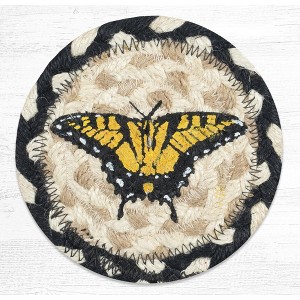 Earth Rugs Swallowtail Butterfly Printed Coaster 5"x5" Nature-Inspired Decor - 1 of 3
