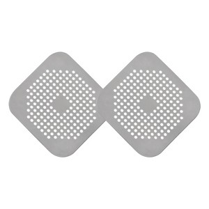 Unique Bargains Square Anti-Slip Bathroom with Suction Cup Drain Protector - 1 of 4