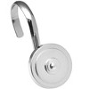 Home Mart Goods 12 Piece Set - Chrome Heavy Duty Shower Button Curtain Hooks Rings Rustproof Metal - 3 of 3