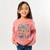 The Juniper Shop Watercolor Daisy Garden Youth Sweatshirt - M - Mauve - 2 of 4