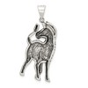 Black Bow Jewelry Sterling Silver Large Antiqued Zebra Pendant - 3 of 4