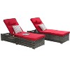 PAGED Outdoor Patio Chaise Lounge Chair, with Patio Pool Chairs Tanning Lounges for Outside, Gray Cushion for Poolside Backyard Garden - 3 of 4