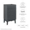Modway Render Bathroom Vanity – 18" Wall-Mount Cabinet in Walnut Finish with Soft-Close Door, Modern Compact Design - 2 of 4