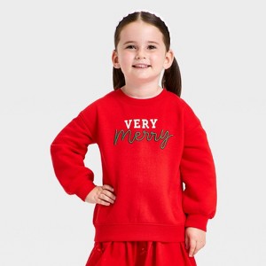 Toddler Girls' Fleece Sweatshirt - Cat & Jack™ - 1 of 4
