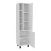 Chic Crate-White Linen Cabinet – Open Storage w/ 2 Doors | Modern Minimalist Design - 4 of 4