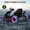 24V Electric Go Kart for Kids, Drift Kart with 2¡Á200W Motors, 7Ah Battery, Pedal Drive, Racing Go Kart Toy for Outdoor Fun - 4 of 4