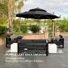 PURPLE LEAF 10/11/12/13ft Outdoor Patio Cantilever Umbrella with Base Offset Umbrella 360 Degree Rotation Round Umbrella for Deck Pool Garden - 2 of 4