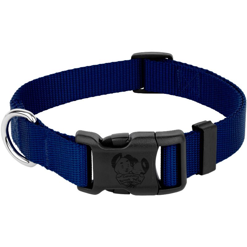 Country Brook Petz American Made Deluxe Royal Blue Nylon Dog Collar, Extra Large, 1 of 9