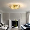 ALOADECOR 8-Light Mid Century Modern 4-Tier Antique Gold Flush Mount With Crystal Accents - 4 of 4