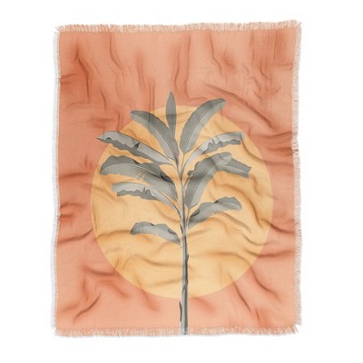 Iveta Abolina Sunrise Coral Woven Throw Blanket - Deny Designs