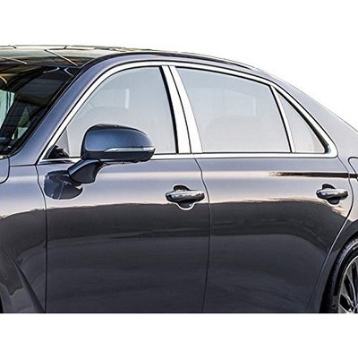 QAA is Compatible with 2017-2022 Genesis G90 6 Piece Stainless Pillar Post Trim PP17349
