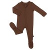 Larkspur Baby Zip Footie in Chestnut - 3 of 3