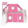 TIRAMISUBEST Twin/Full Size Loft Bed with Tent, Slide and Tower, Castle Style Wooden Loft Bedframe with Storage Staircase and Shelves - 4 of 4