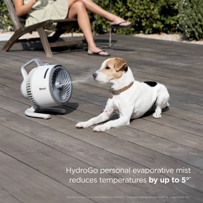 Shark FlexBreeze HydroGo Ultra-Powerful Portable Fan Mists Indoors