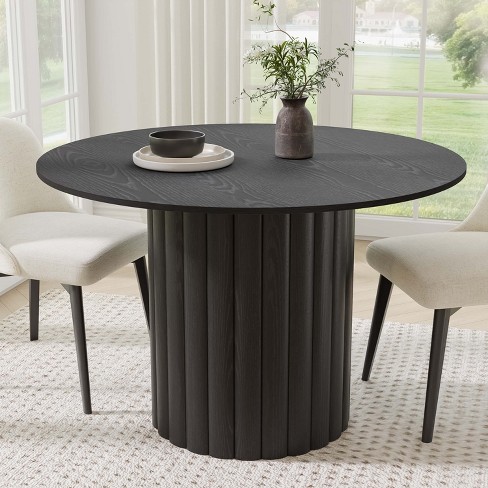 Pexfix 46" Round Solid Wood Dining Table Kitchen Tables : Target