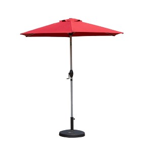 Mondawe 7.5 FT Patio Umbrella, Outdoor Table Umbrella with Push Button Tilt and Crank, Waterproof Market Umbrella with 8 Sturdy Ribs - 1 of 4