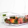 OU Fridge Organizer Bin with Vented Lid, Clear Stackable Refrigerator Storage Bin, Produce Kitchen Storage Container, 11.8" Depth, BPA Free - 2 of 4