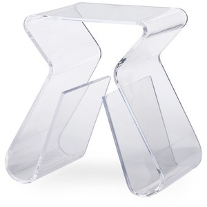 Acrylic End Table with Magazine Rack - Baxton Studio - 1 of 3