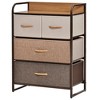 HOMCOM 4-Drawer Dresser, 3-Tier Storage Tower with Steel Frame for Bedroom, Nursery Room, Multicolored - 4 of 4
