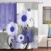 LunaLulinlk Purple Floral Shower Curtains for Bathroom - 2 of 4