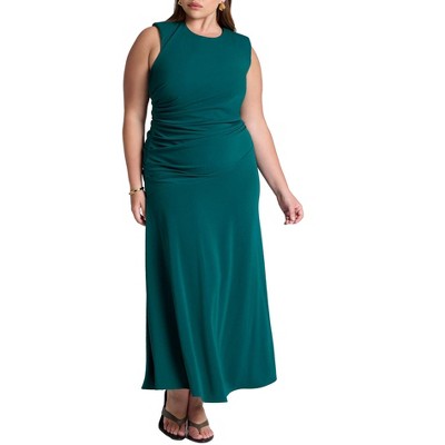 ELOQUII Women's Plus Size Peekaboo Back Dress - 28, Botanical Garden