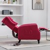 Recliner Chair With Seat Cushion, Buckle Backrest PU Reclining Sofa Chair, Modern Armchair Reading Chair - 4 of 4