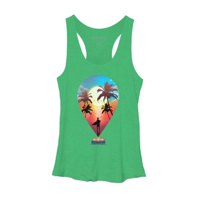 Women's Design By Humans Summer Vibes By clingcling Racerback Tank Top