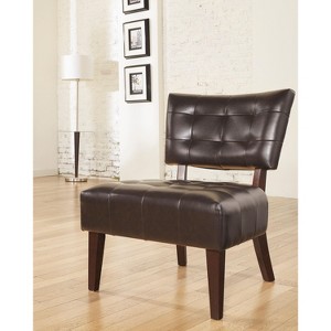 NicBex 1pc Accent Chair Blended Leather Tufted Lounge Chair with Oversized Seating Reading Chair Comfy Chair for Living Room Bedroom Studio - 1 of 4