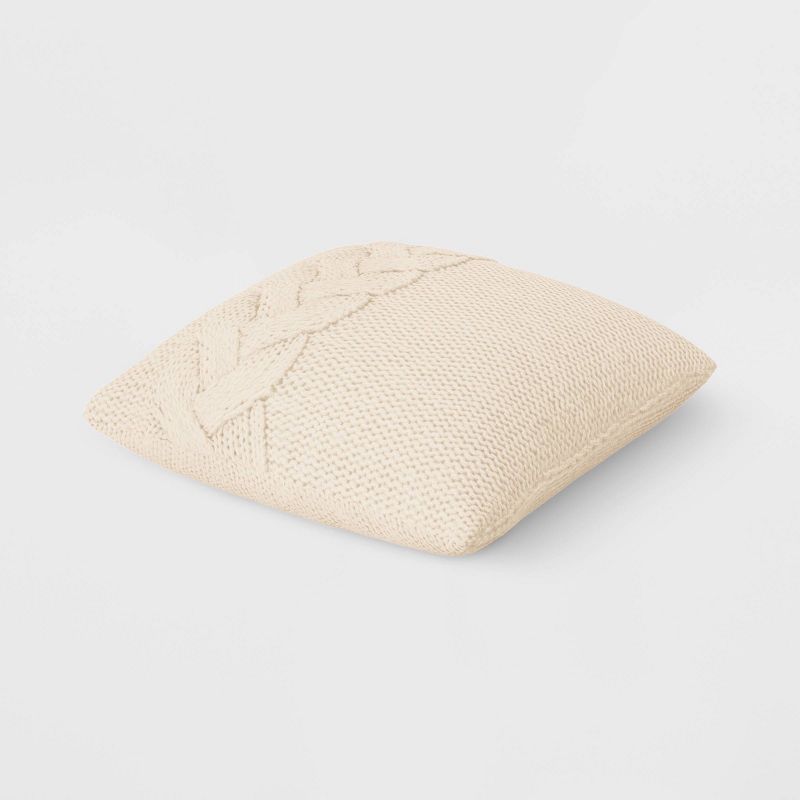 Cable Knit Throw Pillow - Threshold™, 3 of 11
