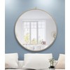 Elegant Lighting Metal frame Round Mirror with decorative hook 42 inch Silver finish - 3 of 4